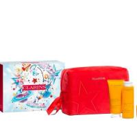 کلارینس پک رسیدگی بدن (محلول روشن کننده وکرم نرم کننده بدن) روتین حمام وبعد از حمام+1گیفت